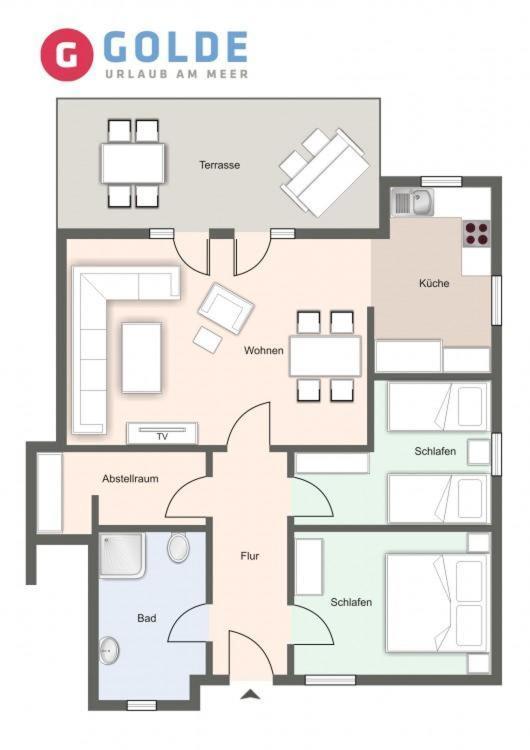 Spo Beach House Am Strand Appartement Spo Beach House No 2 Brösum Екстериор снимка